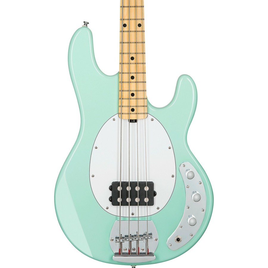 Basses Sterling by Music Man 4-String | Sterling By Music Man Stingray Ray4 Maple Fingerboard Electric Bass Mint Green White Pickguard