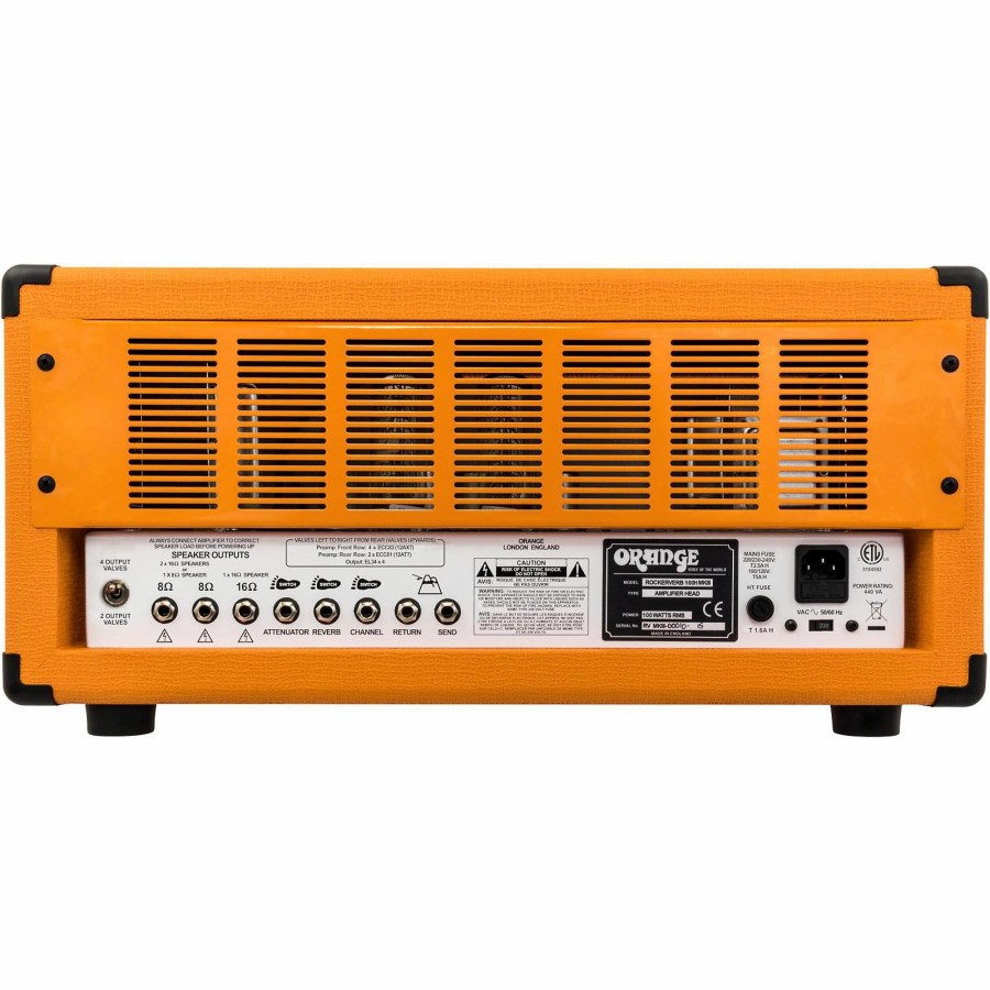 Guitars Orange Amplifiers Guitar Amps | Orange Amplifiers Rockerverb 100 Mkiii 100W Tube Guitar Amp Head Orange