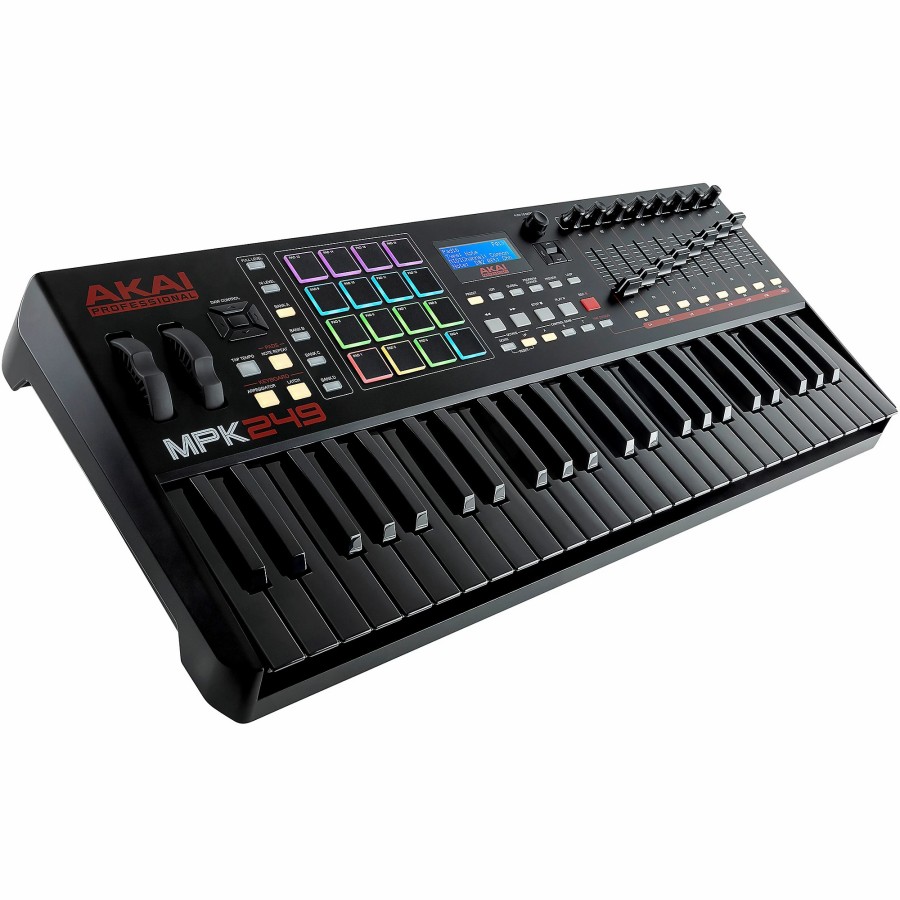 Keyboards & Midi Akai Professional Midi Controllers | Akai Professional Mpk249 49-Key Controller, Black-On-Black