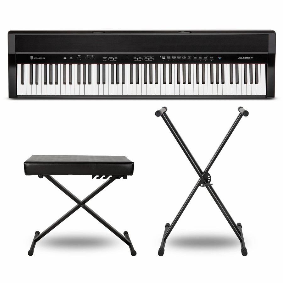 Keyboards & Midi Williams | Williams Allegro Iv Digital Piano With Stand And Bench Essentials Package