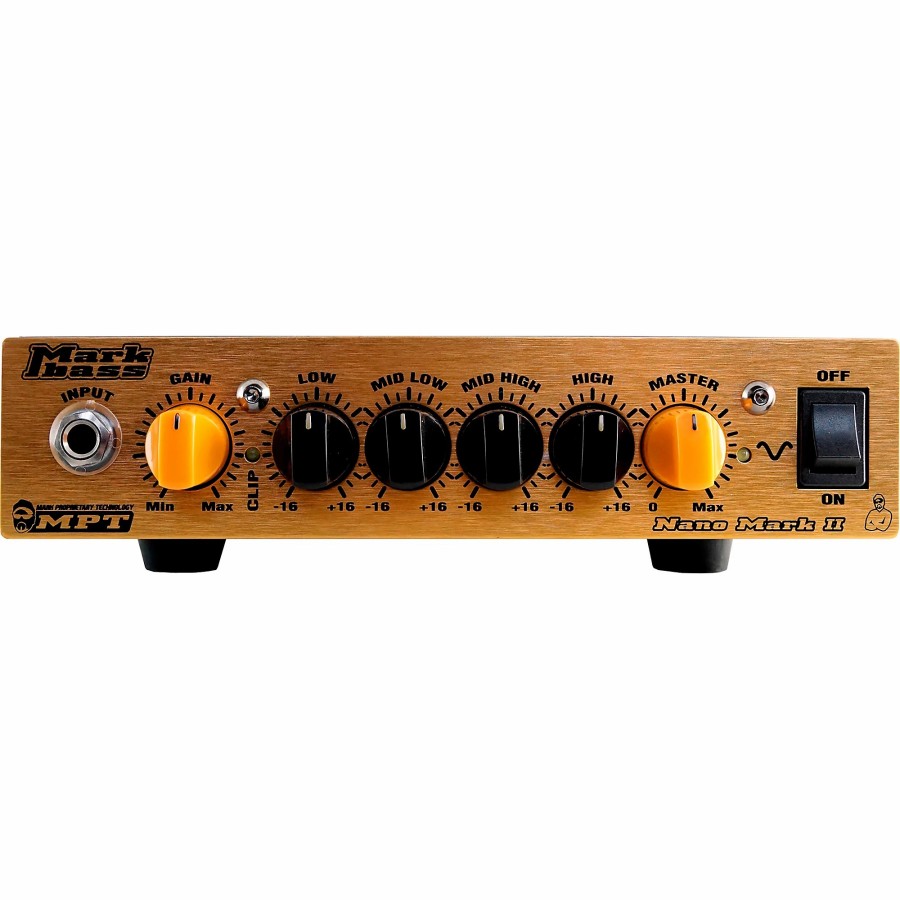 Amps & Effects Markbass Heads | Markbass Nano Mark Ii 300W Bass Amplifier Head Gold