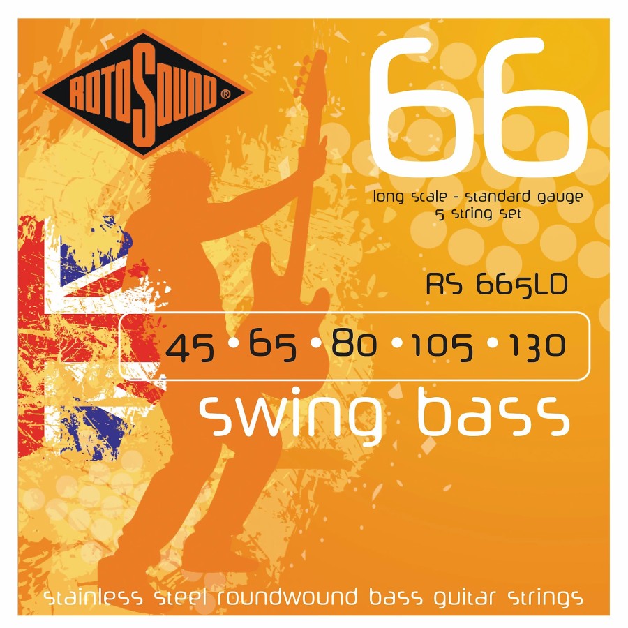 Basses Rotosound Bass Guitar Strings | Rotosound Rs665Ld Roundwound 5-String Bass Strings