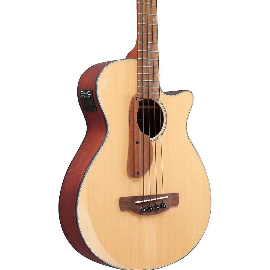 Basses Ibanez Fretted | Ibanez Aegb30E Spruce-Sapele Acoustic-Electric Bass Guitar Natural