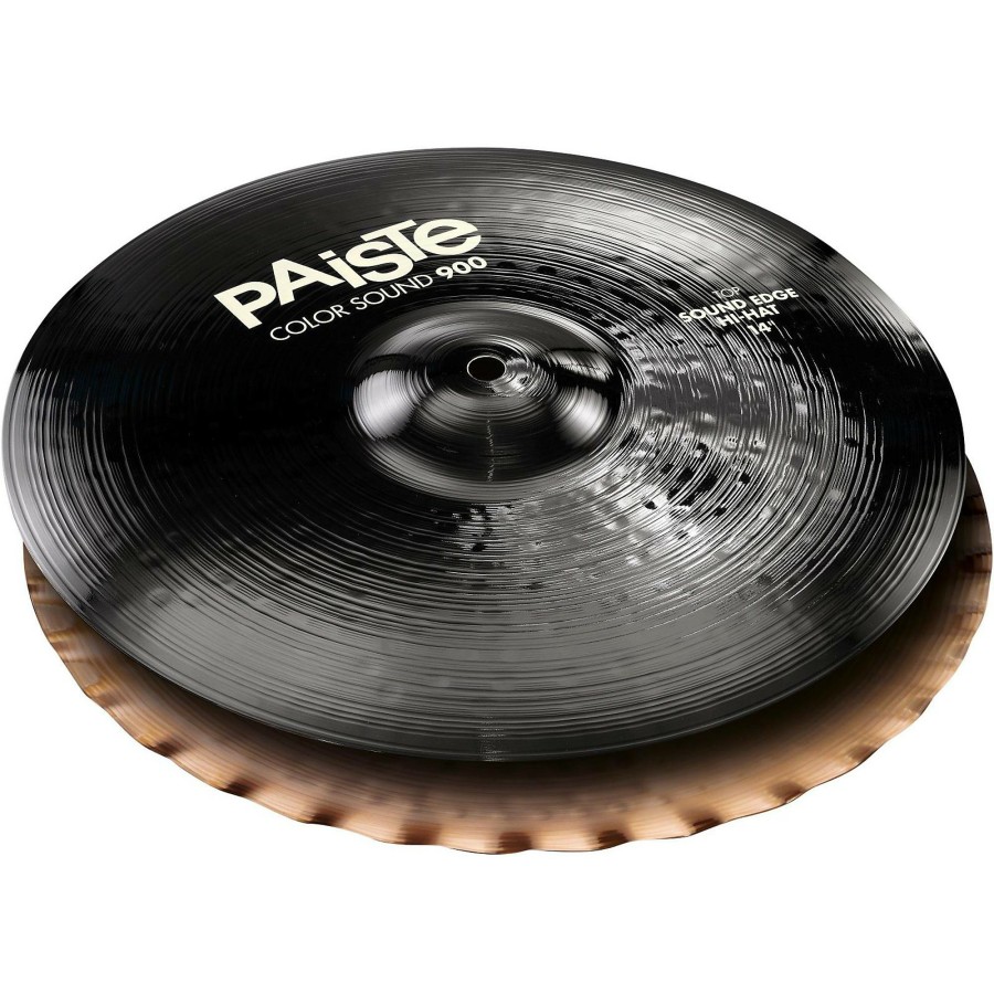 Drums Paiste Hi-Hat Cymbals | Paiste Colorsound 900 Sound Edge Hi Hat Cymbal Black 14 In. Pair