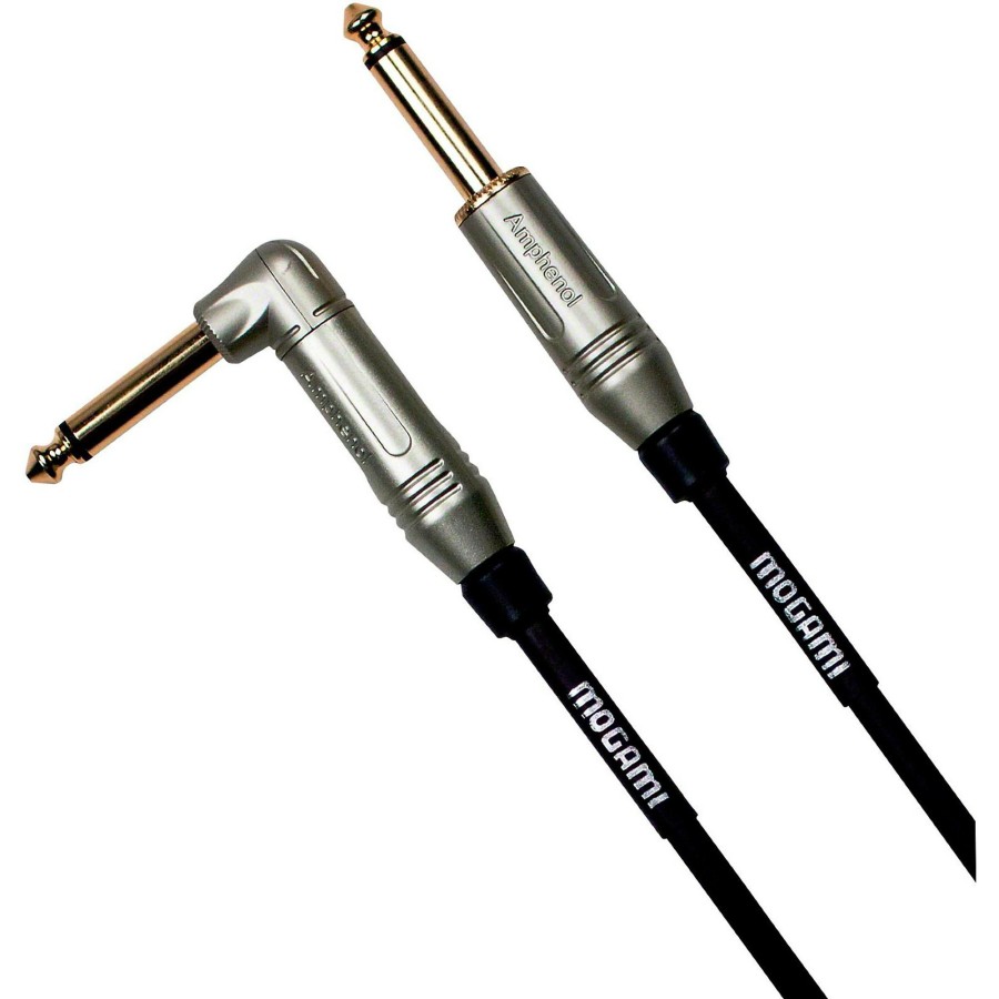 Guitars Mogami Instrument Cables | Mogami Guitar Cable Straight To Right Angle 12 Ft.