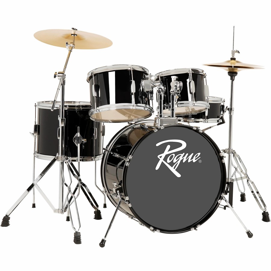 Drums Rogue Drum Sets | Rogue Rgd0520 5-Piece Complete Drum Set Black