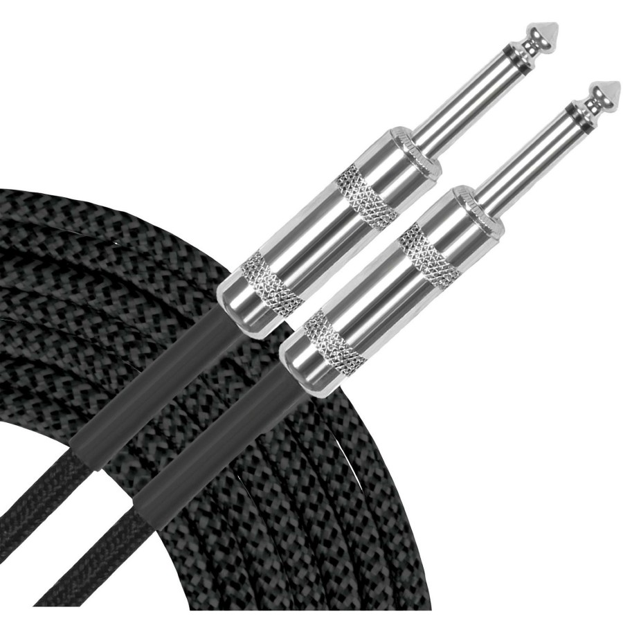 Guitars Musician's Gear Instrument Cables | Musician'S Gear Standard Instrument Cable Black Braid 20 Ft. Black