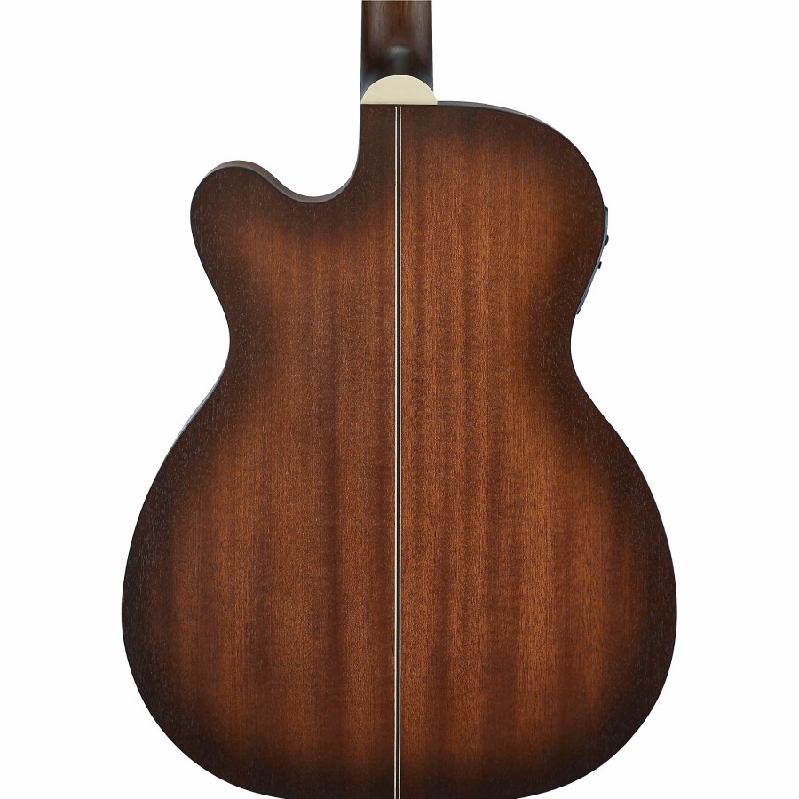 Guitars Mitchell Acoustic Electric | Mitchell T333Ce-Bst Solid Top Mahogany Auditorium Acoustic-Electric Guitar Edge Burst