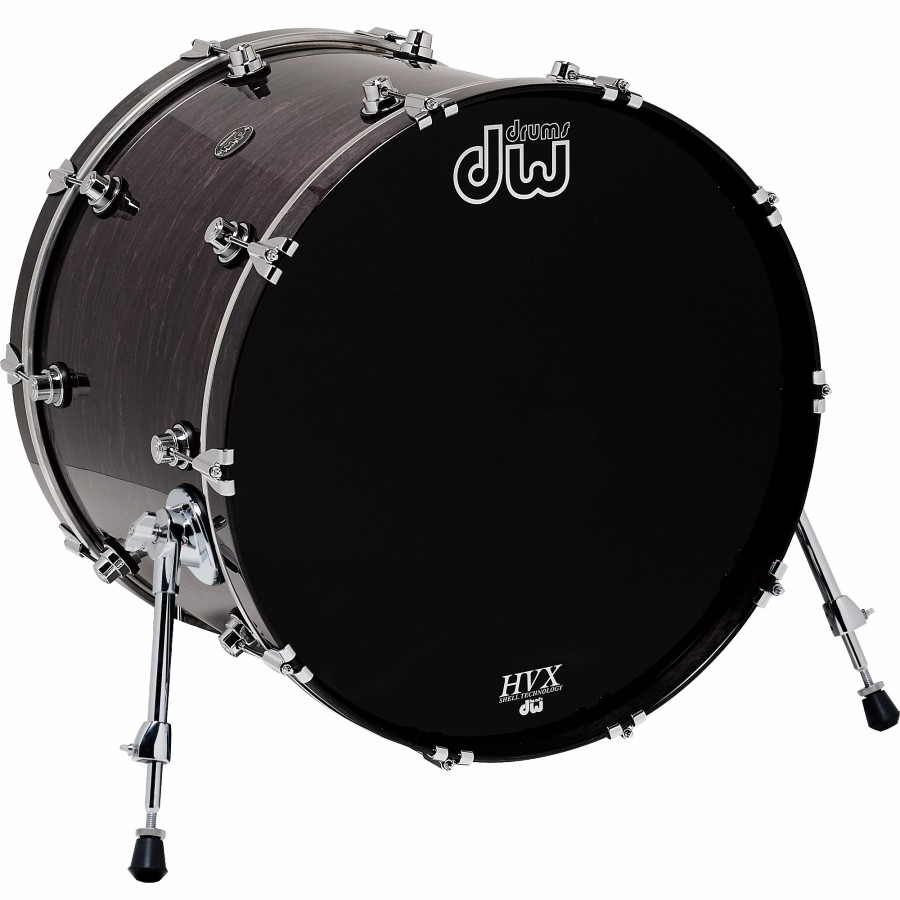 Drums DW Bass Drums | Dw Performance Series Bass Drum 20 X 16 In. Ebony Stain Lacquer