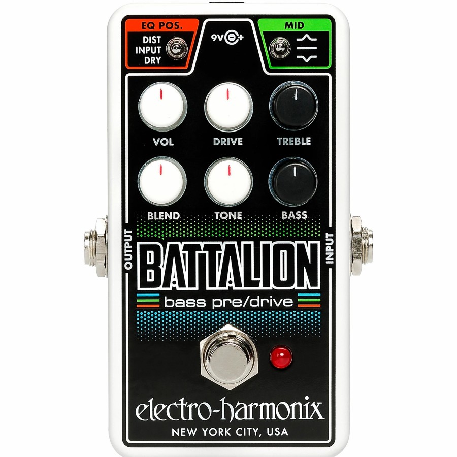 Basses Electro-Harmonix Bass Effects | Electro-Harmonix Nano Battalion Bass Preamp & Overdrive Effects Pedal