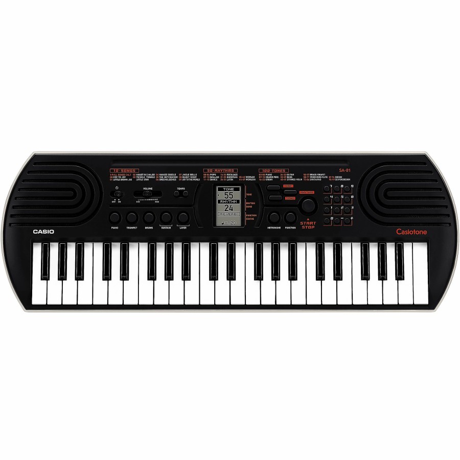 Keyboards & Midi Casio | Casio Sa-81 44-Key Mini Portable Keyboard Black