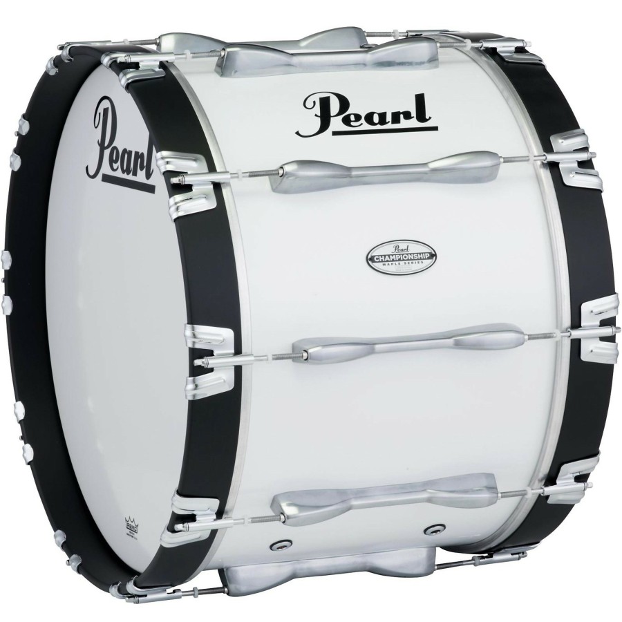 Band & Orchestra Pearl | Pearl 28 X 14 In. Championship Maple Marching Bass Drum Pure White