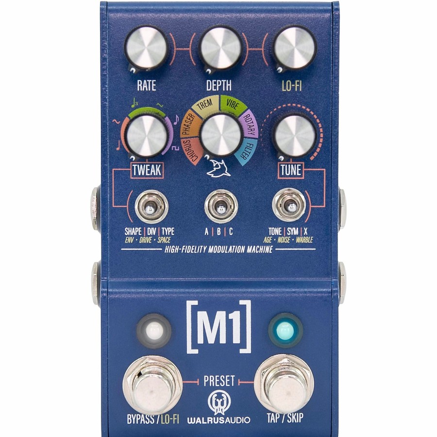 Amps & Effects Walrus Audio Multi-Effects Pedals | Walrus Audio Mako M1 High-Fidelity Modulation Machine Effects Pedal Blue