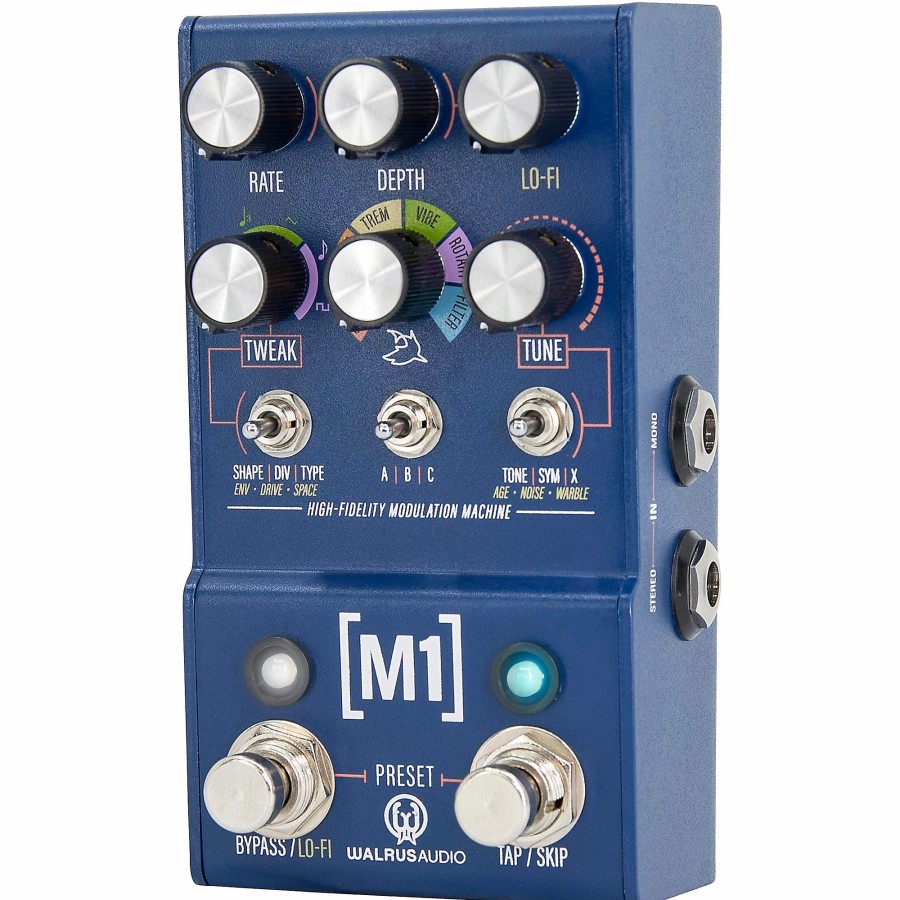 Amps & Effects Walrus Audio Multi-Effects Pedals | Walrus Audio Mako M1 High-Fidelity Modulation Machine Effects Pedal Blue