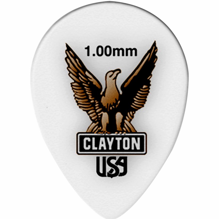 Guitars Clayton Guitar Picks | Clayton Acetal Small Teardrop Guitar Picks 1.0 Mm 1 Dozen