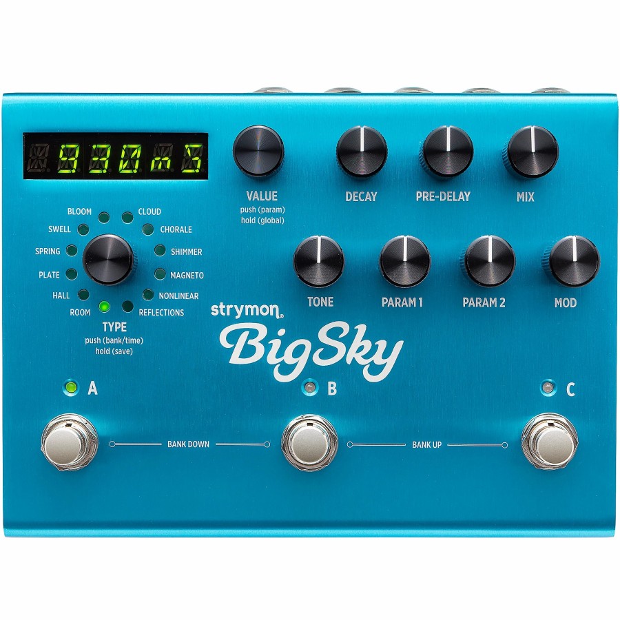 Amps & Effects Strymon Delay & Reverb | Strymon Bigsky Reverberator Multi-Reverb Effects Pedal Blue