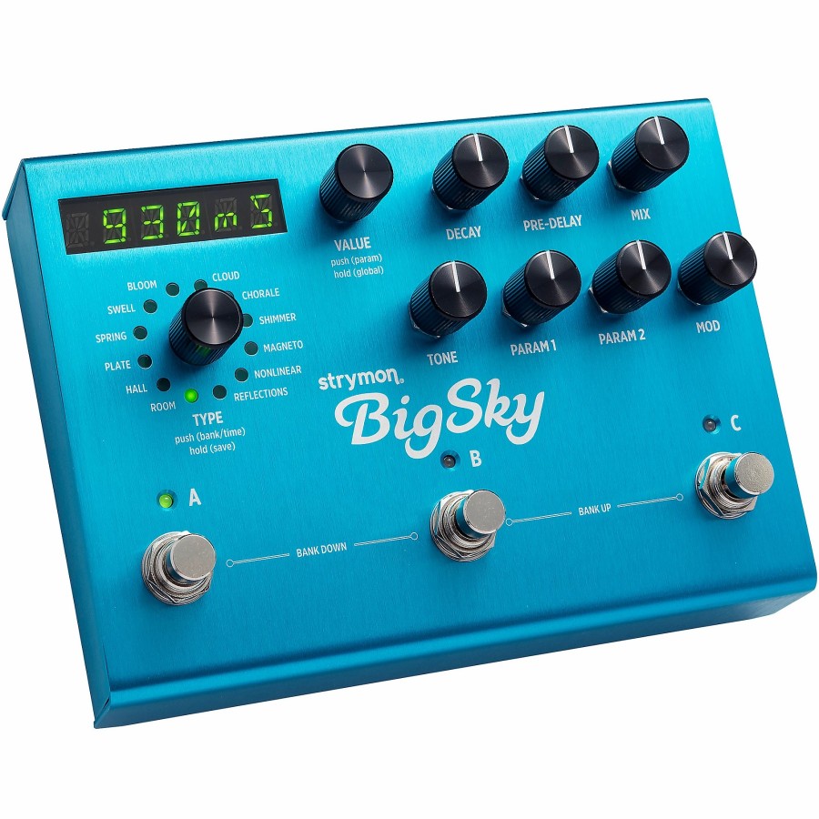 Amps & Effects Strymon Delay & Reverb | Strymon Bigsky Reverberator Multi-Reverb Effects Pedal Blue