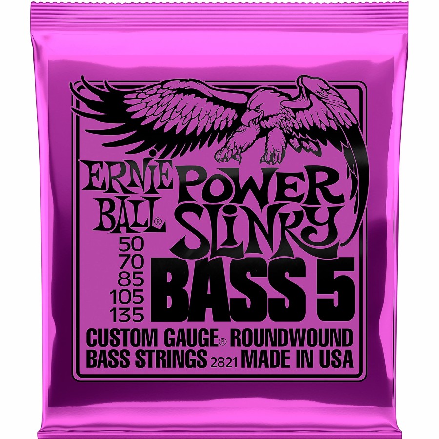 Basses Ernie Ball Bass Guitar Strings | Ernie Ball 2821 Power Slinky 5-String Bass Strings