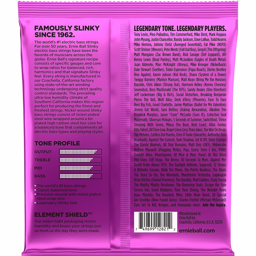 Basses Ernie Ball Bass Guitar Strings | Ernie Ball 2821 Power Slinky 5-String Bass Strings