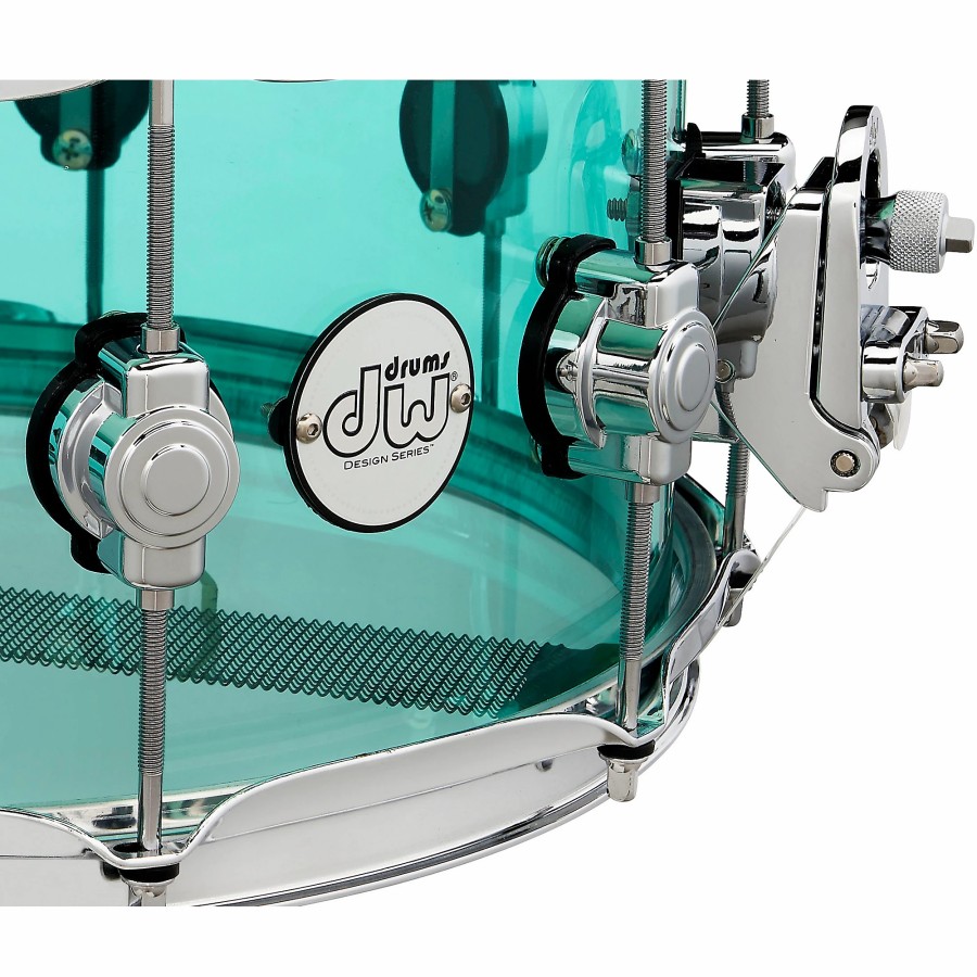 Drums DW Snare Drums | Dw Design Series Acrylic Snare Drum 14 X 6.5 In. Sea Glass