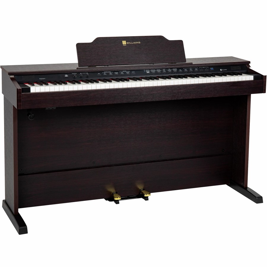 Keyboards & Midi Williams Home Digital Pianos | Williams Rhapsody Iii Digital Piano With Bluetooth Walnut