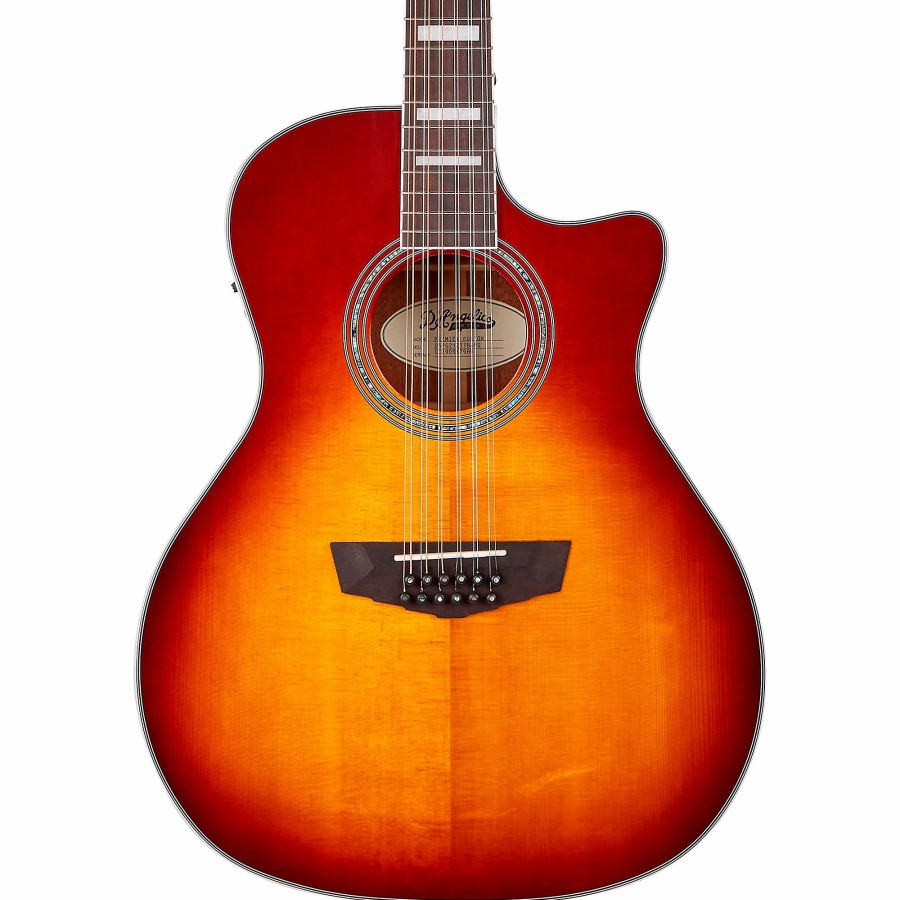 Guitars D'Angelico 12-String | D'Angelico Premier Series Fulton Cutaway Grand Auditorium 12-String Acoustic-Electric Guitar Iced Tea Burst