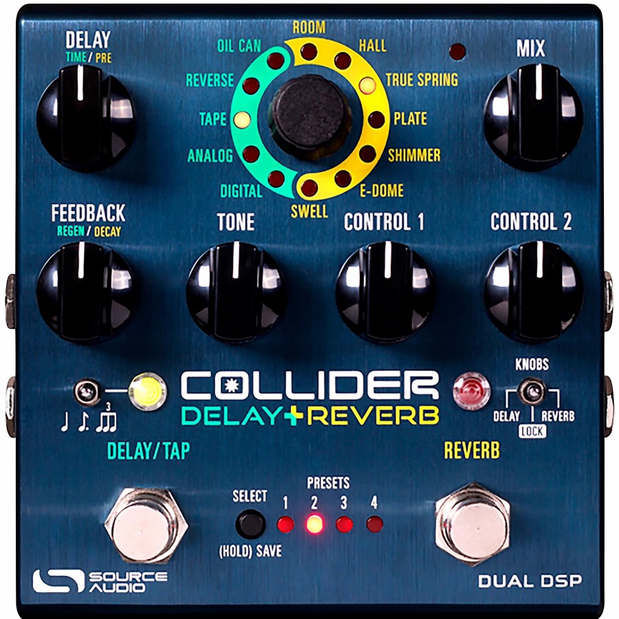 Amps & Effects Source Audio Delay & Reverb | Source Audio Sa263 Collider Stereo Delay Reverb Effects Pedal