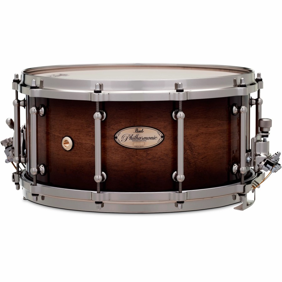 Drums Pearl | Pearl Philharmonic Maple Snare Drum 14 X 6.5 In. Gloss Barnwood Brown