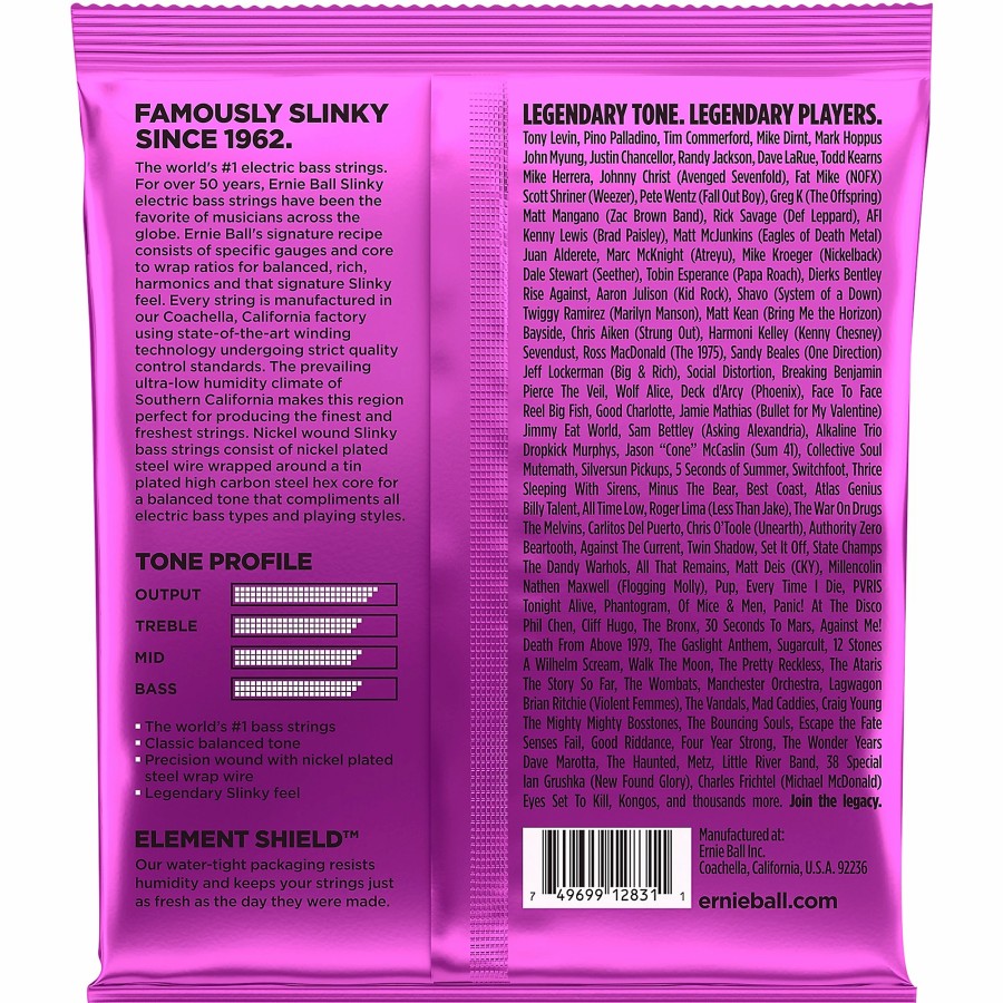 Basses Ernie Ball Bass Guitar Strings | Ernie Ball 2831 Slinky Round Wound Power Bass Strings