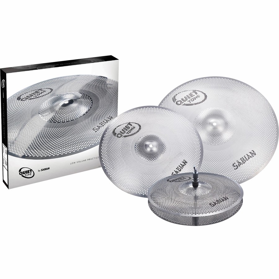 Drums SABIAN Cymbal Packs | Sabian Qtpc503 Quiet Tone Practice Cymbal Set, 14"/16"/20"