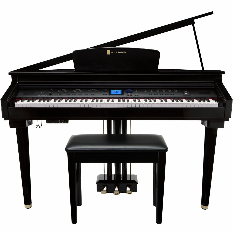 Keyboards & Midi Williams Home Digital Pianos | Williams Symphony Grand Digital Piano With Bench Ebony Polish