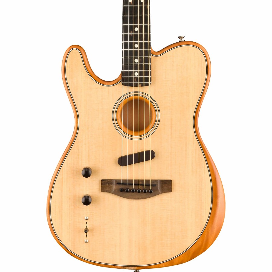 Guitars Fender Left Handed | Fender Acoustasonic Telecaster Left-Handed Acoustic-Electric Guitar Natural