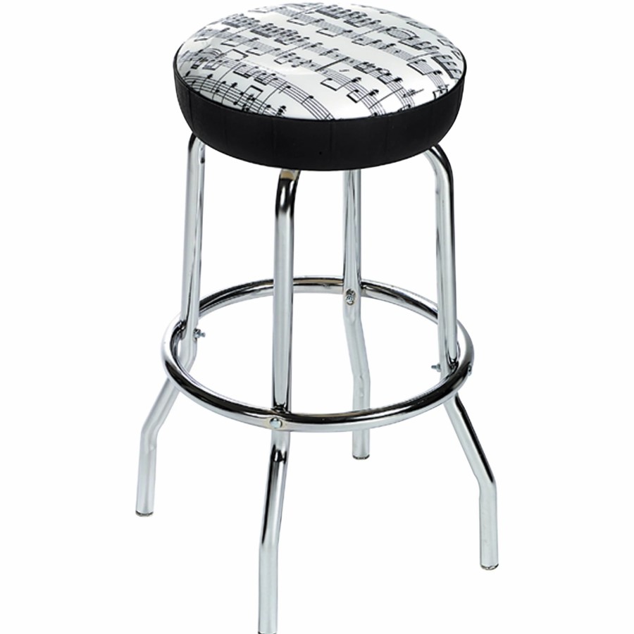 Accessories AIM | Aim Barstool Sheet Music White With Black Notes