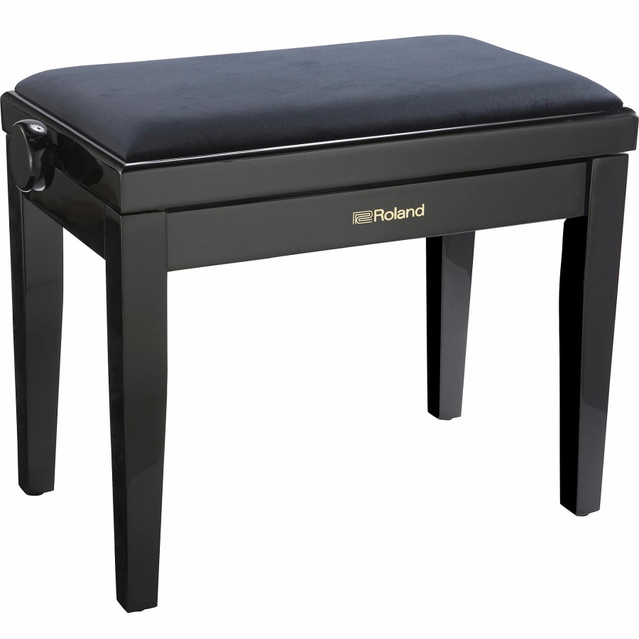 Keyboards & Midi Roland Benches & Stools | Roland Rpb-220-Us Piano Bench, Velour Seat Polished Ebony