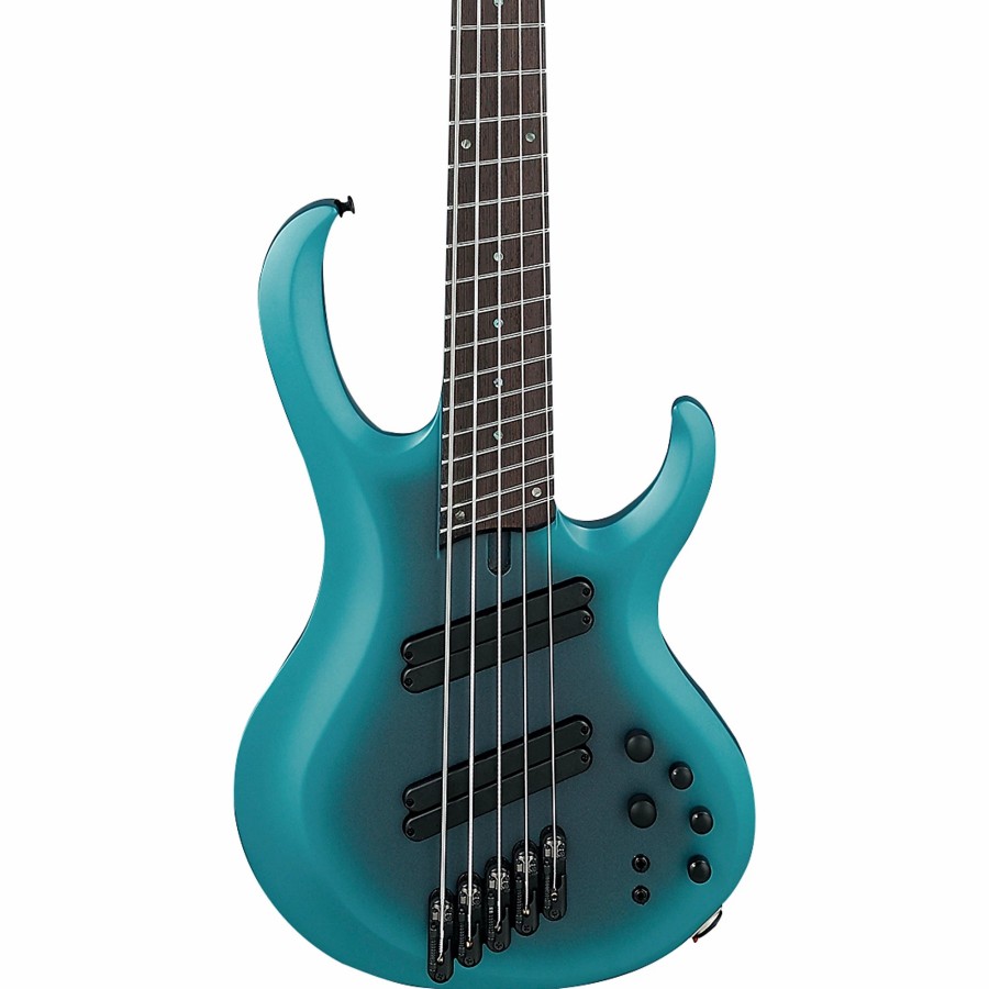 Basses Ibanez 5-String | Ibanez Btb605Ms 5-String Multi-Scale Electric Bass Cerulean Aura Burst Matte