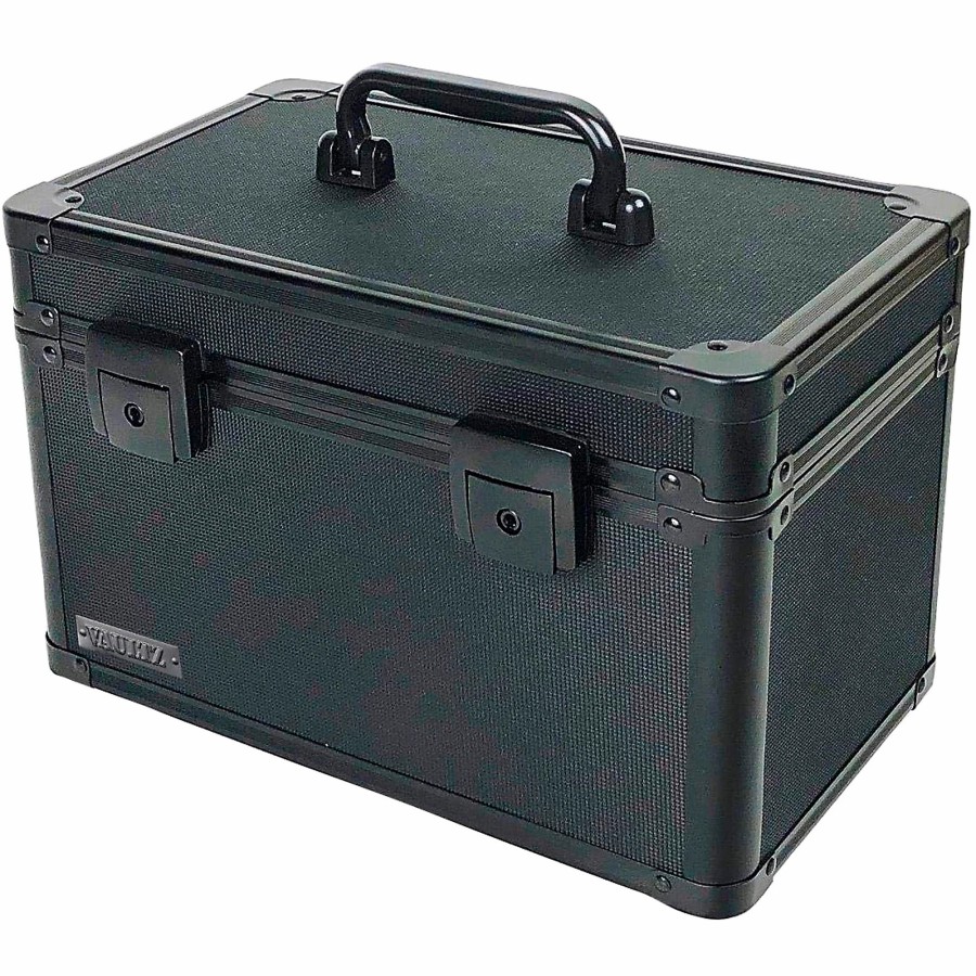 Accessories Vaultz | Vaultz Locking Storage Case With Dividers, Large, Tactical Black