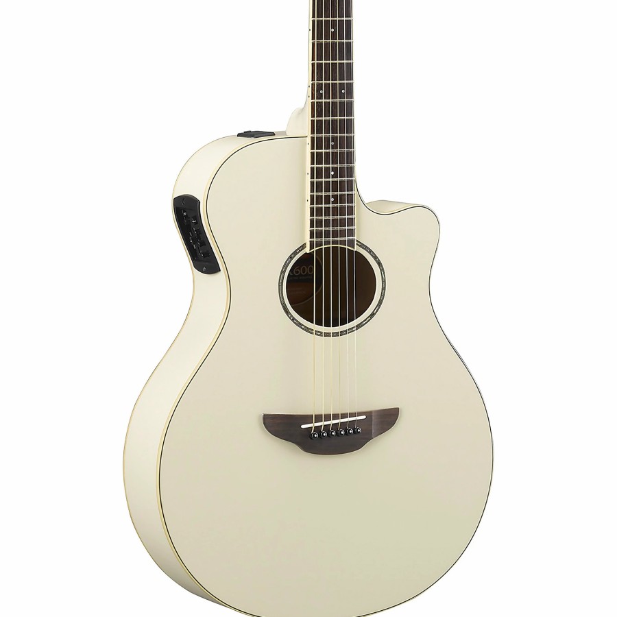 Guitars Yamaha Acoustic Electric | Yamaha Apx600 Acoustic-Electric Guitar Vintage White