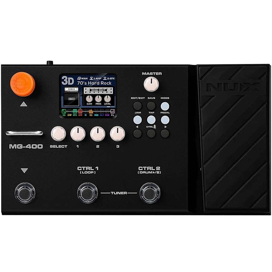 Amps & Effects NUX Multi-Effects Pedals | Nux Mg-400 Dual Dsp Modeling Guitar And Bass Effect Processor Pedal Black