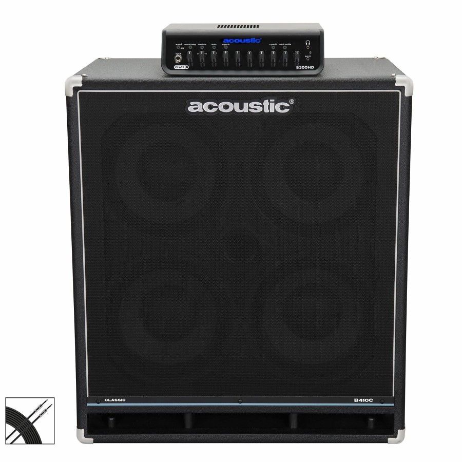 Amps & Effects Acoustic Amp Stacks | Acoustic B300Hd & B410C Bass Stack With 3' Cable