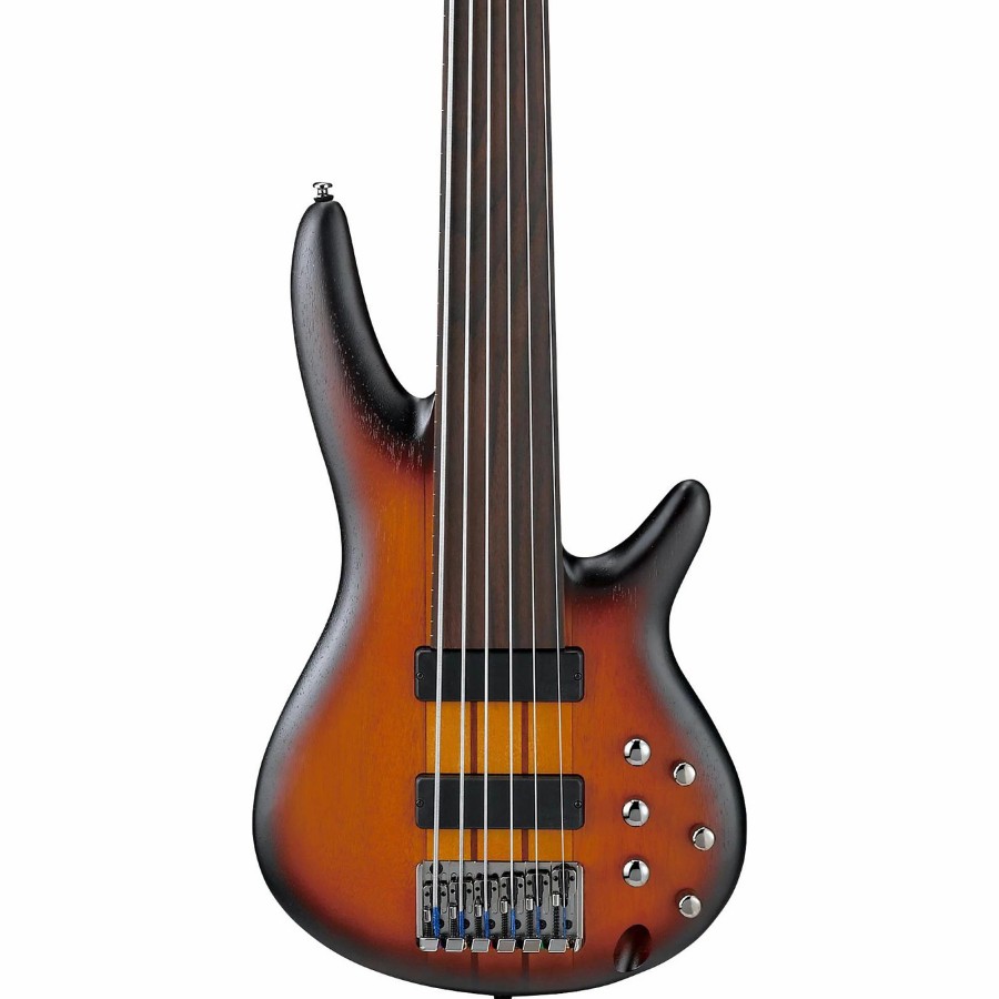 Basses Ibanez 6+ String | Ibanez Bass Workshop Srf706 6-String Electric Bass Flat Brown Burst