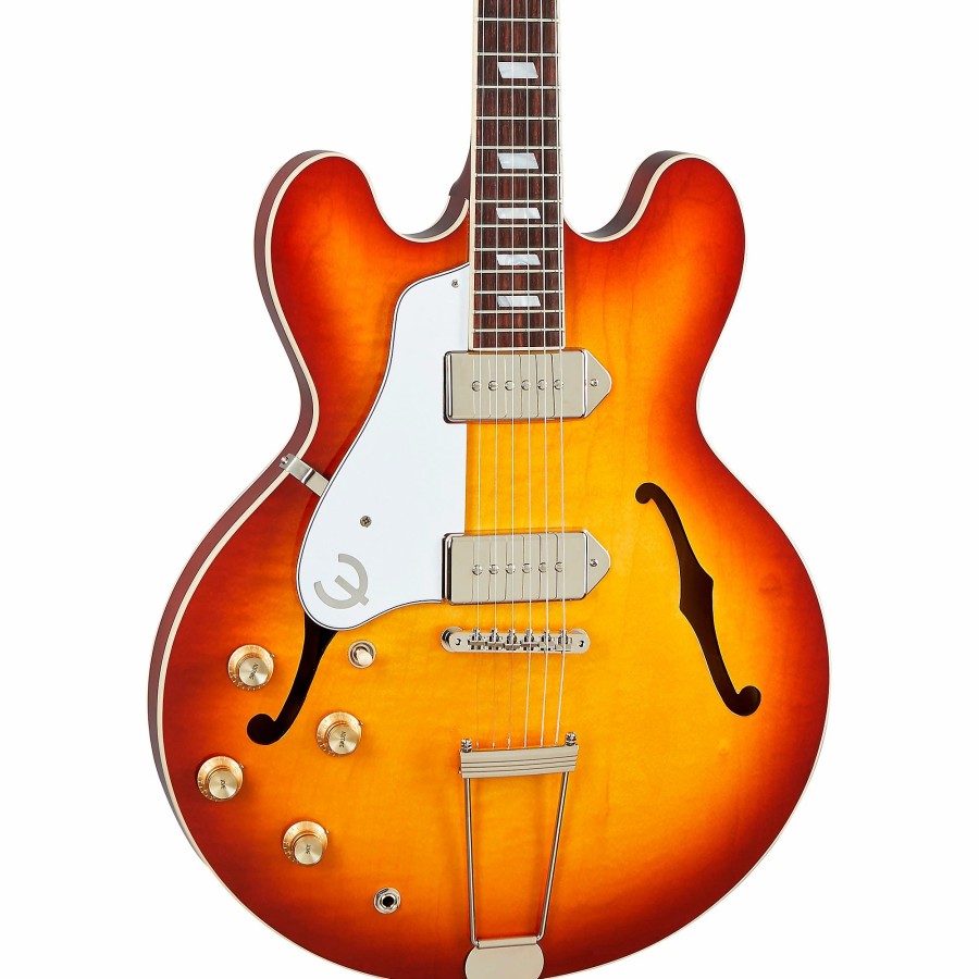 Guitars Epiphone Hollow & Semi-Hollow Body | Epiphone Usa Casino Left-Handed Hollowbody Electric Guitar Royal Tan