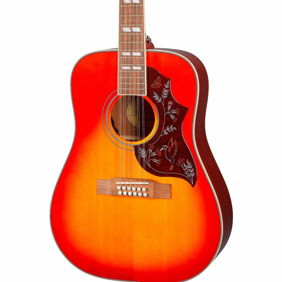 Guitars Epiphone 12-String | Epiphone Hummingbird Pro 12-String Acoustic-Electric Guitar Faded Cherry