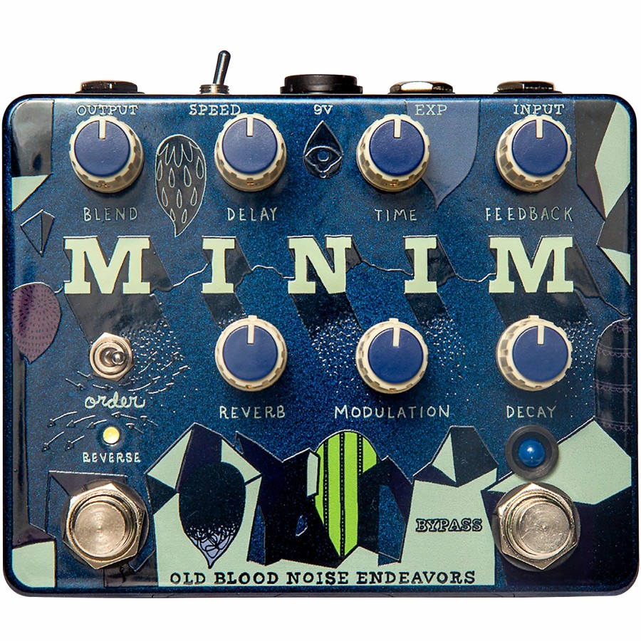 Amps & Effects Old Blood Noise Endeavors Delay & Reverb | Old Blood Noise Endeavors Minim Immediate Ambience Machine Reverb, Tremolo, Delay Effects Pedal Blue