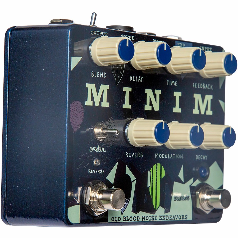 Amps & Effects Old Blood Noise Endeavors Delay & Reverb | Old Blood Noise Endeavors Minim Immediate Ambience Machine Reverb, Tremolo, Delay Effects Pedal Blue