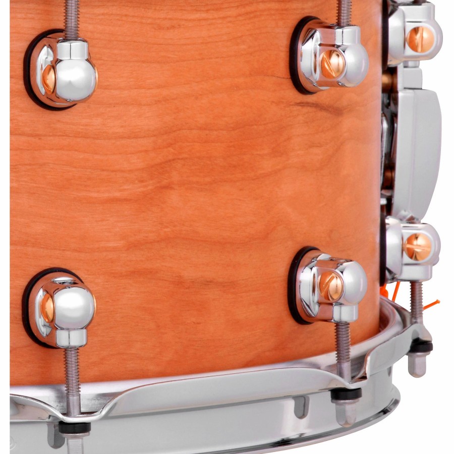 Drums Pearl Snare Drums | Pearl Music City Custom Solid Shell Snare Cherry In Hand-Rubbed Natural Finish 14 X 6.5 In.