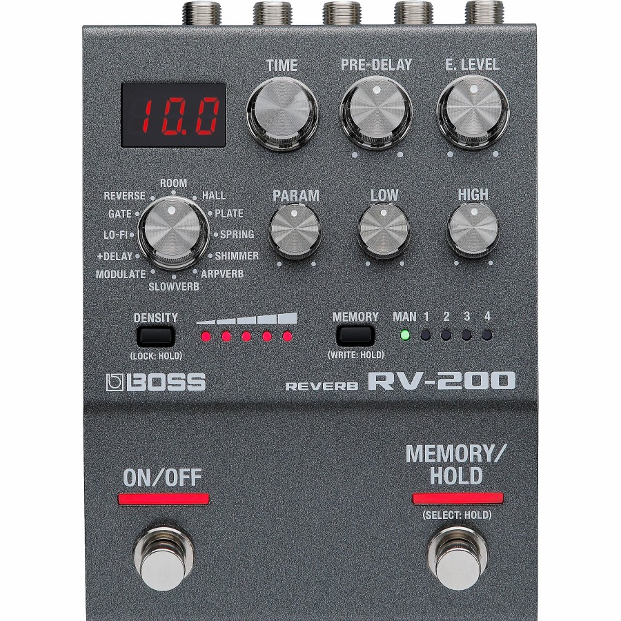 Amps & Effects BOSS Delay & Reverb | Boss Rv-200 200 Series Reverb Effects Pedal Black