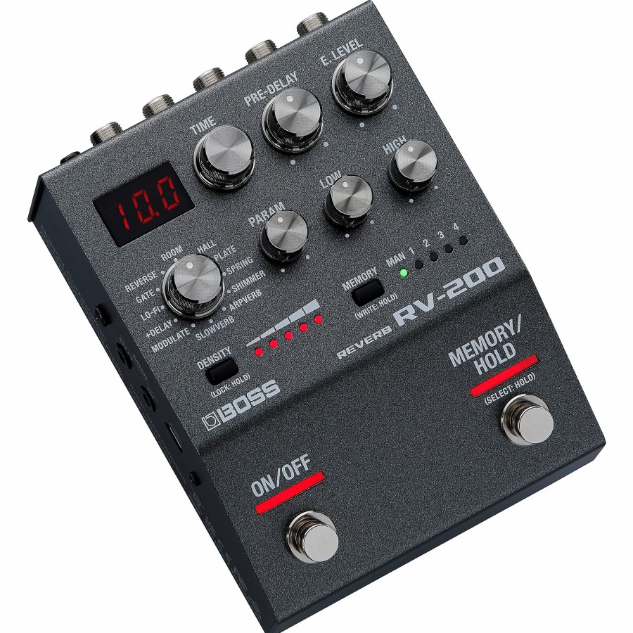 Amps & Effects BOSS Delay & Reverb | Boss Rv-200 200 Series Reverb Effects Pedal Black