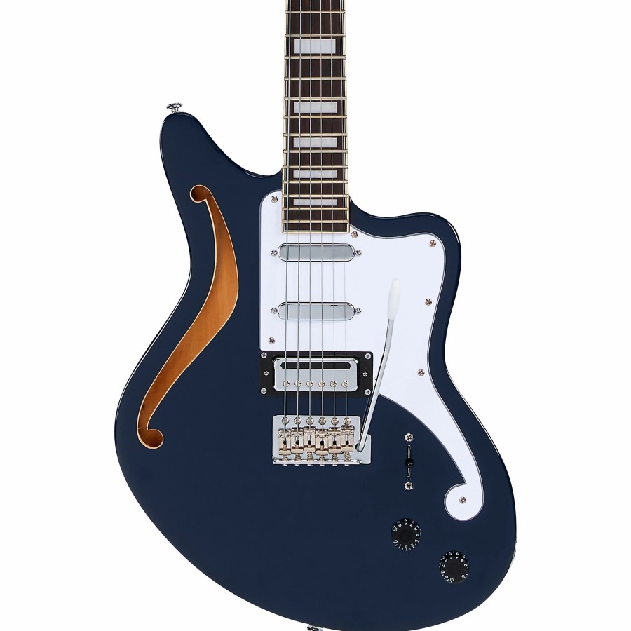 Guitars D'Angelico Hollow & Semi-Hollow Body | D'Angelico Premier Series Bedford Sh Limited-Edition Electric Guitar With Tremolo Navy Blue