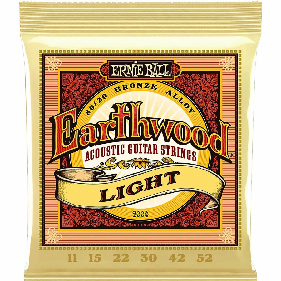 Guitars Ernie Ball Guitar Strings | Ernie Ball 2004 Earthwood 80/20 Bronze Light Acoustic Guitar Strings