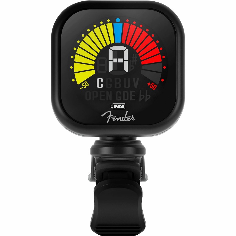 Accessories Fender | Fender Flash Usb Rechargeable Clip-On Tuner Black